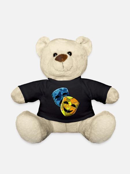 Streetart Masken Theater - Teddy - Schwarz