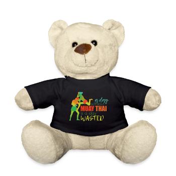 Muay Thai Arts Martiaux Boxe Thaïlandaise Kickboxing Sports - Nounours - noir - Devant