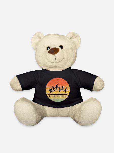 Trampoline Park Jumping Aire de jeux intérieure Vintage - Nounours - noir