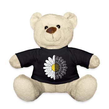Fleur Blanche Vélo Cyclisme Cyclisme Cyclisme - Nounours - noir - Devant