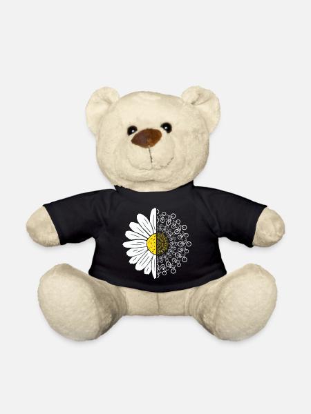 Weiße Blume Fahrrad Radfahren Fahrradfahrer Radfah - Teddy - Schwarz