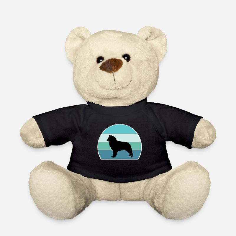 Belgischer Schäferhund Groenendael Hund Silhouette Vintag - Teddy - Schwarz