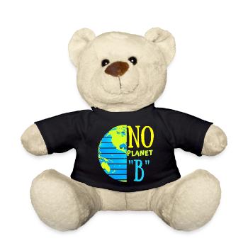 No Planet "B"/ Save The Earth/ Earth Day - Teddy Bear - black - Front