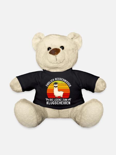 Endlich Besserwisser Lizenz Zum Klugscheißen - Teddy - Schwarz