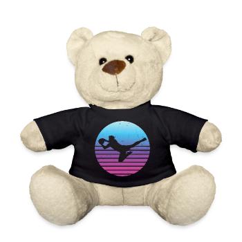 Football player Football Footballer Football - Teddy Bear - black - Front