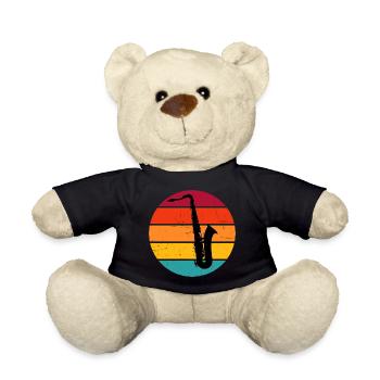 Saxophoniste Homme Saxophone Femmes Saxophoniste - Nounours - noir - Devant