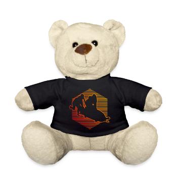 Bobsleigh Bobsleigh Sport Two-man bob bobsleigh track - Teddy Bear - black - Front