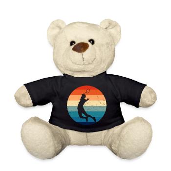 Men's Women's Badminton Player Badminton Badminton - Teddy Bear - black - Front