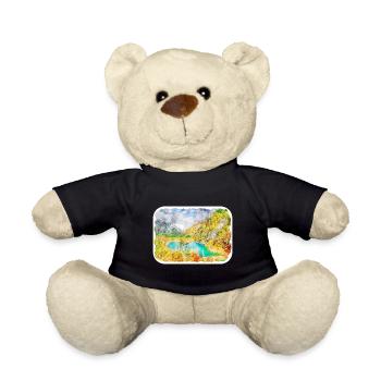 China Watercolor Sketch Hand Drawn Illustration - Teddy Bear - black - Front