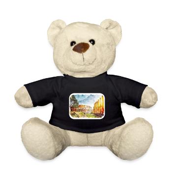Rom Italien Aquarell Skizze Handgezeichnetes Gemälde - Teddy - Schwarz - Vorne