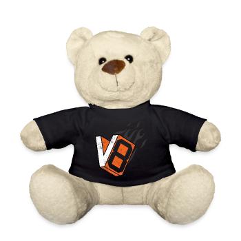 V8 cylinder engine design for muscle car fans - Teddy Bear - black - Front