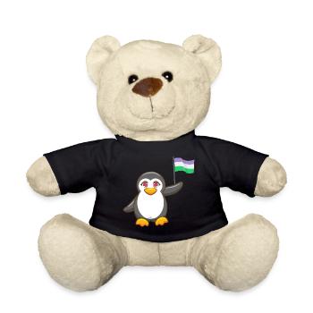 Antarctique Animal Gay Pride Pingouin Genderqueer LGBT - Nounours - noir - Devant