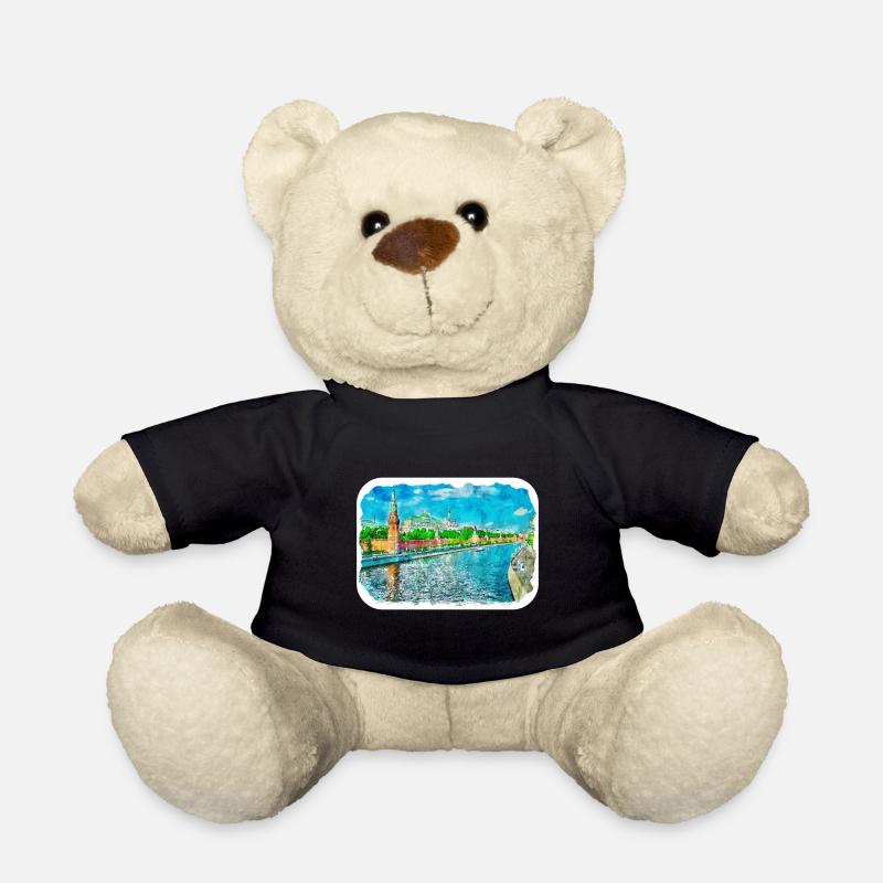 Moscou Russie Aquarelle Esquisse Dessin Dessiné - Nounours - noir