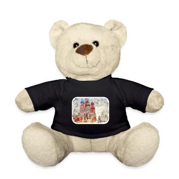 Moscou Russie Aquarelle Esquisse Dessin Dessiné - Nounours - noir - Devant