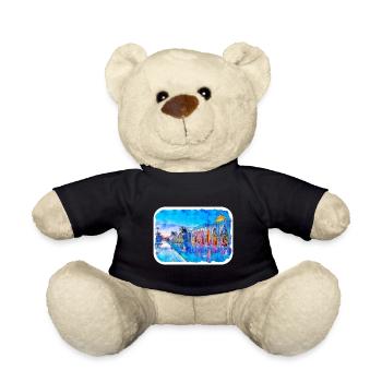 Marrakesch Marokko Aquarell Skizze Zeichnung Zeichnung - Teddy - Schwarz - Vorne
