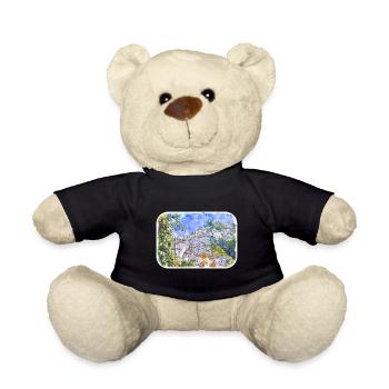 Spain Watercolor Sketch Hand Drawn Illustration - Teddy Bear - black - Front