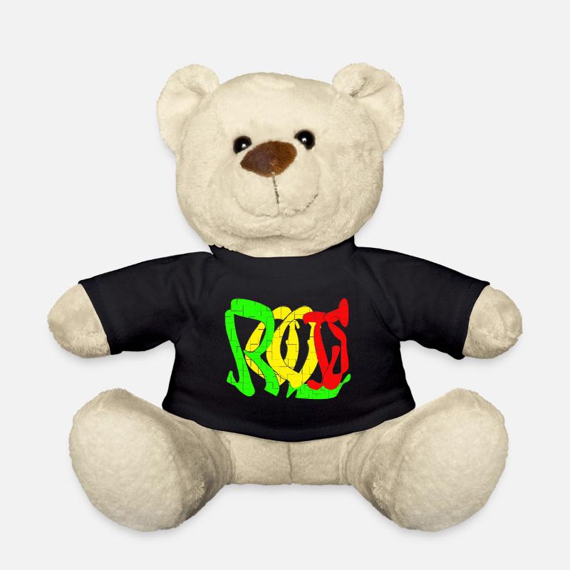 Motif de blocs de couleur Rasta - Nounours - noir