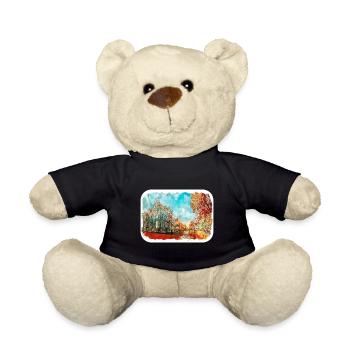 Amsterdam Niederlande Aquarell Skizze gezeichnet Schmerz - Teddy - Schwarz - Vorne