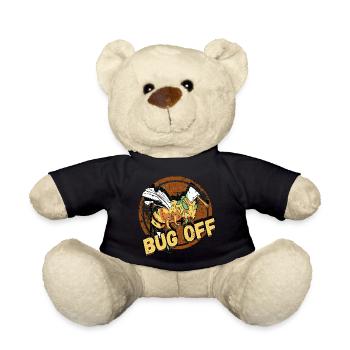 Bug Off Pest Control Exterminator Design for a - Teddy Bear - black - Front