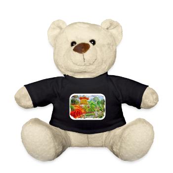 Hong Kong Wahrzeichen Aquarell Skizze Illustration - Teddy - Schwarz - Vorne
