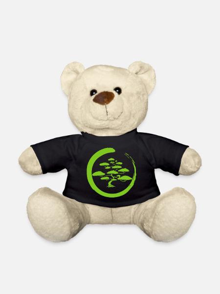 Green Japan tree - Teddy Bear - black