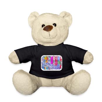 Venise Italie Aquarelle Esquisse Dessin Dessiné - Nounours - noir - Devant