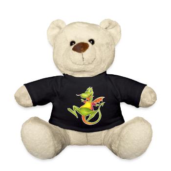 little dragon - Teddy Bear - black - Front