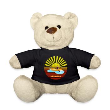 kayaking coucher de soleil vintage - Nounours - noir - Devant