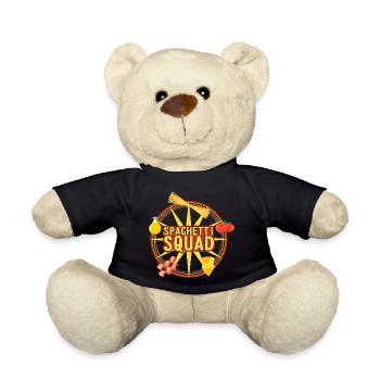 Spaghetti Squad Noodles Ironic Saying Pasta Chef - Teddy Bear - black - Front