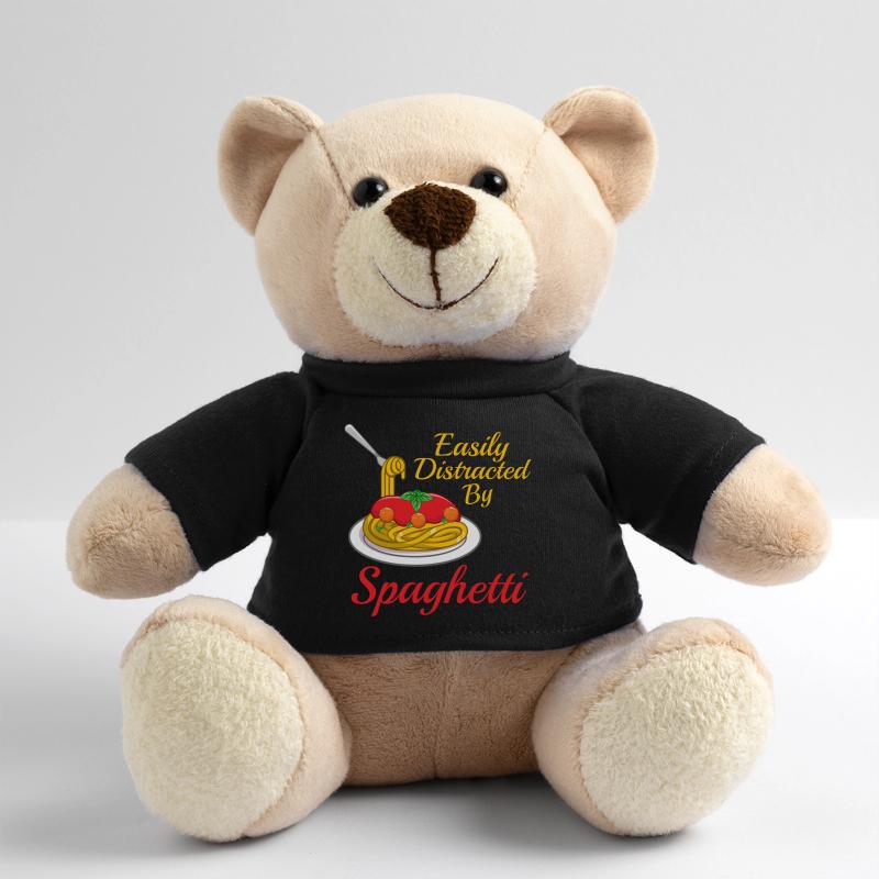 Zitat „Easy Distracted by Spaghetti“ — Pasta Teddy