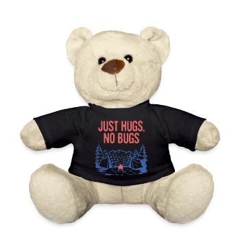 Just Hugs No Bugs Camping Couples Camper Lovers - Teddy - Schwarz - Vorne
