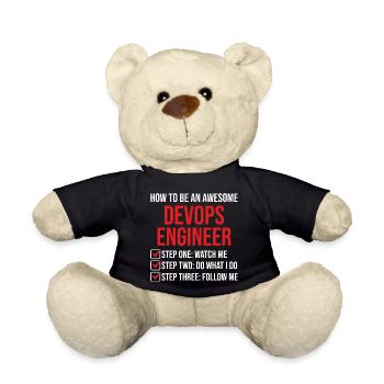 DevOps Ingenieur Motivation Zitat T-Shirt - Teddy - Schwarz - Vorne