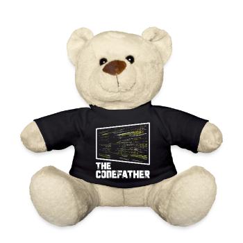 The Codefather Programmer Coding Coder Funny - Teddy Bear - black - Front