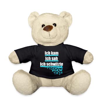 Ich kam, sah und schwitzte, Hitze, Schweiß, heiß - Teddy - Schwarz - Vorne