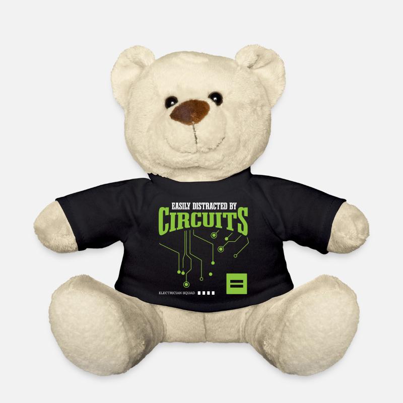 Distrait par les circuits Electrician Electric - Nounours - noir