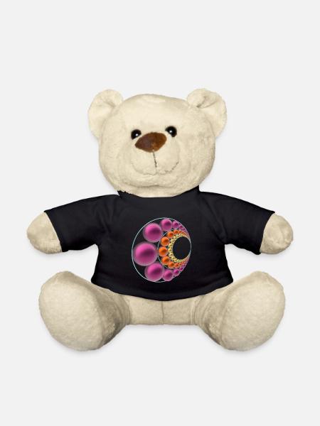Pattern with balls in the trend colors winter 2022 - Teddy Bear - black