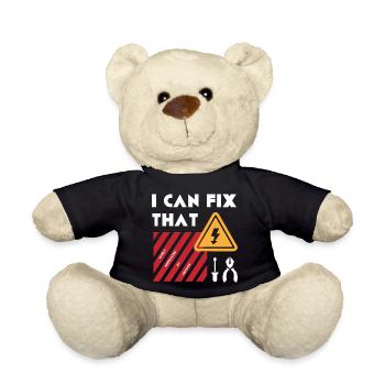 Fix That Funny Electrician Craftsmen Electro - Teddy Bear - black - Front
