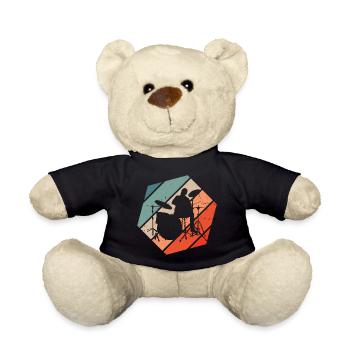 Percussionniste Batteur Batteur Batterie - Nounours - noir - Devant
