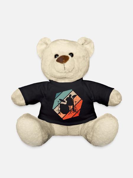 Percussionniste Batteur Batteur Batterie - Nounours - noir
