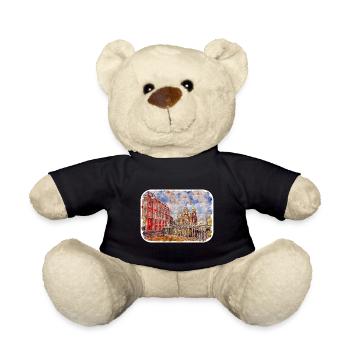 St. Petersburg Russland Aquarell Skizzenmalerei - Teddy - Schwarz - Vorne