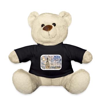 Budapest Ungarn Aquarell Skizze Illustration - Teddy - Schwarz - Vorne