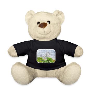 Japan Aquarellskizze Handgezeichnete Illustration - Teddy - Schwarz - Vorne