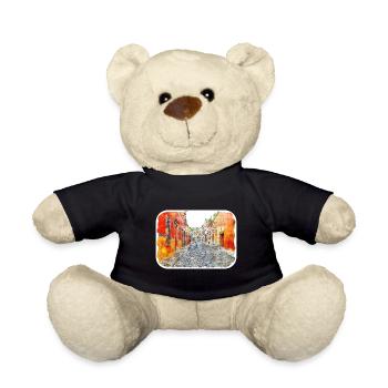 San Miguel de Allende Mexiko Aquarellzeichnung - Teddy - Schwarz - Vorne