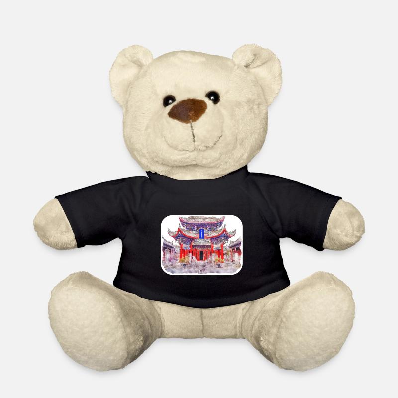 China Aquarellskizze Handgezeichnete Illustration - Teddy - Schwarz