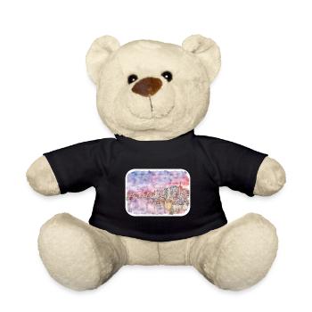 Pologne Repère Aquarelle Esquisse Dessin de peinture - Nounours - noir - Devant