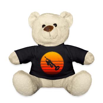 Trompetenspieler Damen Trompeter Trompetenspielen - Teddy - Schwarz - Vorne
