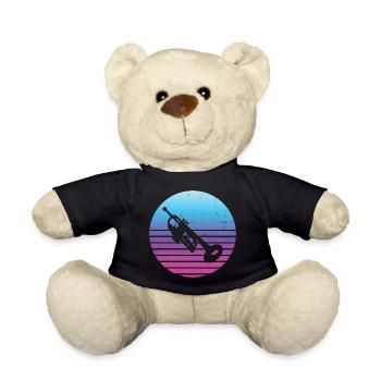Trumpeter Trumpet Players Women's Trumpet Player - Teddy Bear - black - Front