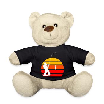 Pêche Pêche Pêcheur Petri Heil Carpe Pêche - Nounours - noir - Devant