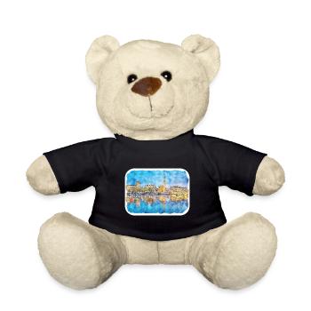 Zürich Schweiz Aquarellskizze gezeichnet Paintin - Teddy - Schwarz - Vorne