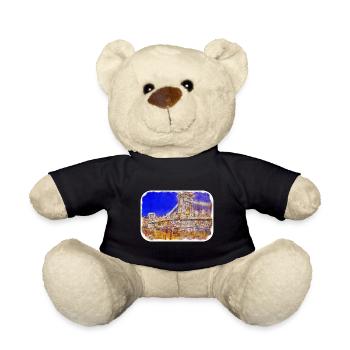 Budapest Ungarn Aquarell Skizze Illustration - Teddy - Schwarz - Vorne